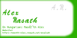 alex masath business card